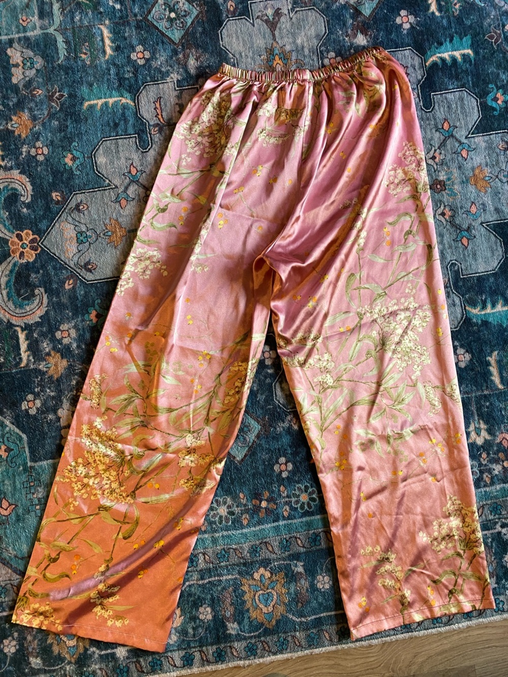 Floral Satin Sleep Pants Trio - Picture 7 of 13